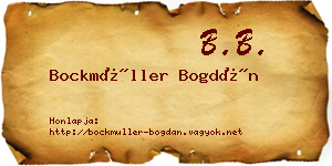 Bockmüller Bogdán névjegykártya